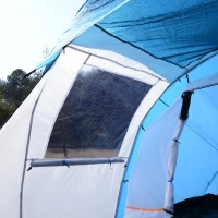 Outsunny® Campingzelt Kuppelzelt Blau L375 x B240 x H150cm(m-9)