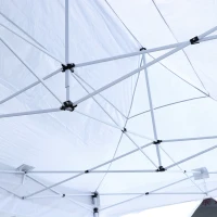 Outsunny® Faltpavillon inkl. 4 Seitenteilen weiß 3x4,5m Faltzelt Partyzelt(m-8)