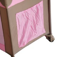 Baby Reisebett Babybett Kinderbett Babyreisebett klappbar rosa-kaffeebraun(m-4)