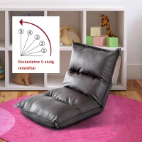 HOMCOM Sitzkissen Sitzsack mit Lehne klappbar braun(m-1)