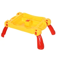 HOMCOM® Kinder Spieltisch Lernspielzeug Blocktisch 46 Stücke Baby Spielzeug ab 3 Jahren(m-5)