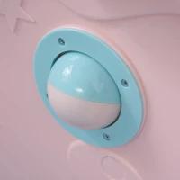 HOMCOM® Baby Laufgitter mit rundem Schutzgitter und Tür für Kinder zwischen 6-36 Monaten Kunststoff(m-11)