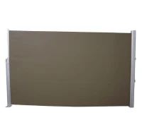 Seitenmarkise Windschutz Sonnenschutz Sichtschutz Alugestell 300x180cm kaffeebraun(m-1)