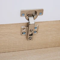 HOMCOM Schreibtisch mit aufklappbarer Tischplatte Arbeitstisch Bürotisch Computertisch mit Staufach und Regal Holz 120 x 60 x 74 cm(m-10)