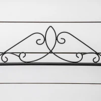 Outsunny Metalowe Schody Kwiatowe 3 Stopnie Stojak Na Rośliny Schody Drabina Półka Stojak Na Kwiaty Wewnętrzny Zewnętrzny Czarny 60,5 x 59,5 x 95,5 cm(m-7)