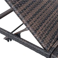 Outsunny Alu Polyrattan Gartenliege Sonnenliege Rattanliege Gartenmöbel braun(m-4)