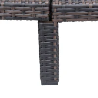 Outsunny Alu Polyrattan Gartenliege Sonnenliege Rattanliege Gartenmöbel braun(m-5)