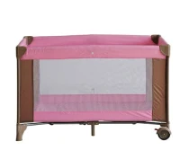 Baby Reisebett Babybett Kinderbett Babyreisebett klappbar rosa-kaffeebraun(m-1)