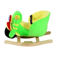 HOMCOM® Schaukelpferd Plüsch Motorrad Schaukeltier Pferd 32 Lieder(m-4)