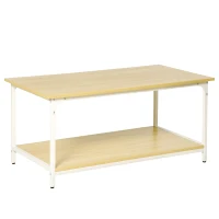 HOMCOM Table basse moderne 100x54x45,8 cm Naturel(m-1)
