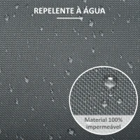 Outsunny Capa Protetora para Móveis de Jardim Tecido Oxford 600D Impermeável Cobertura de Móveis Mesas Cadeiras Sofá de Exterior com Corda e Fivela 190,5x72x76cm Cinza(m-5)