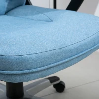 Vinsetto Chaise de bureau pivotante 66x75x112-122 cm Bleu clair(m-4)