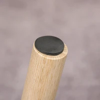 HOMCOM Set of 2 Nesting Coffee Tables with Rattan Tabletop Round Side Tables Living Room Bedroom(m-11)