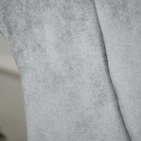 HOMCOM Velvet-Feel Chaise Longue, with Cushion - Grey(m-7)