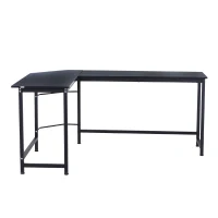 Vinsetto Table d'ordinateur en forme de L 168x120x75cm Cadre en acier(m-7)