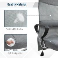 Vinsetto Ergonomic Office Chair High Back Mesh Grey(m-6)