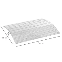 HOMCOM Rampa per Sedia a Rotelle, Deambulatore e Persone Disabili in Lega di Alluminio Antiscivolo Capacità 272kg, 55x70x5cm(m-3)