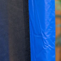 HOMCOM Trambulină elastică exterior cu plasă de siguranță și bare cu protecție pentru adulți și copii, 244x244x205cm(m-8)