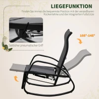 Outsunny krzesło bujane, ocynkowany metal, 90 cm x 64 cm x 96,5 cm(m-4)