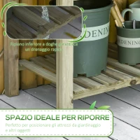 Outsunny Fioriera Rialzata in Legno con Gambe e Ripiano Inferiore per Giardino e Balcone 91x51x76cm(m-5)