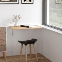 Homcom Masuta Perete Rabatabila – MDF & Metal, Ideala pentru Spatii Mici(m-2)