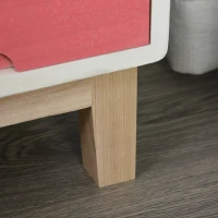 HOMCOM Cassettiera con 3 Cassetti Colorati in Legno, Comodino Elegante, Comò per Camera e Salotto, 30x34x51cm(m-9)