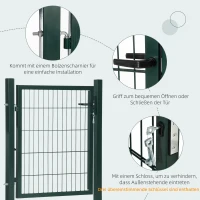 Stalowa brama ogrodowa HOMCOM 97 x 150 cm(m-6)