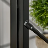 HOMCOM Scrivania Angolare a Scomparsa Pieghevole con 2 Ripiani Laterali in Legno e Metallo, Nera, 120x72.5x76.5cm(m-9)