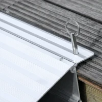 HOMCOM Rampa per Sedia a Rotelle in Lega di Alluminio Lunghezza Regolabile e Antiscivolo, Capacità 318kg 86.5x67x12.5cm(m-8)