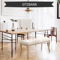 HOMCOM gestoffeerde bank 110 cm x 38 cm x 49 cm(m-6)