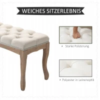 HOMCOM gestoffeerde bank 110 cm x 38 cm x 49 cm(m-4)