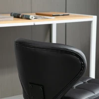 HOMCOM Zestaw 2 stołków roboczych, sztuczna skóra, ciemnoszare, 72–87 cm(m-8)