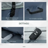 Outsunny Cada spa rotunda, gonflabila, cu 108 jeturi de aer, de exterior, pentru 4-6 persoane, Albastru inchis(m-9)