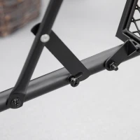 Outsunny masa de agatat pentru balcon, masuta metalica de instalare pe perete, Neagra(m-9)