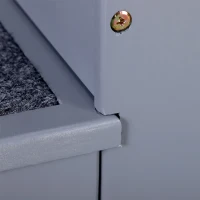 PawHut Scara pentru caini 3 trepte cu covor antiderapant si spatiu de depozitare intern, 40,5x44,5x38cm, gri(m-8)