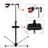 HOMCOM Bike Repair Stand Workstation, Bicycle Maintenance Workstand, Height Adjustable, with Tool Tray & 360° Rotating Adjustable Clamp for Home Mechanic Workshop(m-5)