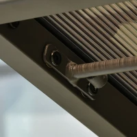 Outsunny 3 Seater Rattan Swing Chair Garden Swing Bench Patio Outdoor Hanging Porch Swing with Adjustable Canopy, Aluminum Frame, Brown(m-9)