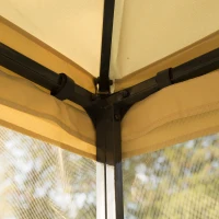 Outsunny 3 x 3 Meter Gazebo Marquee Metal Party Tent Canopy Pavillion Patio Garden Shelter with mesh sidewall(m-8)