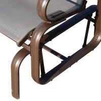 Outsunny Rocking Swing, Texteline, 59.6Wx47Dx103H cm-Light Grey(m-9)