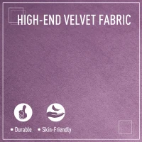 HOMCOM Velvet Armchair, Modern Accent Chair, Upholstered Tub Chair with Solid Wood Legs and Seat Cushion for Living Room, Violet(m-7)