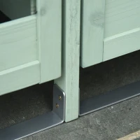 Outsunny Abri poubelles - abri de Jardin - 2 Portes verrouillables - dim. 131L x 85l x 125H cm - Bois Sapin Vert d'eau(m-8)