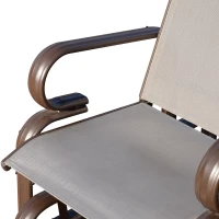 Outsunny Rocking Swing, Texteline, 59.6Wx47Dx103H cm-Light Grey(m-8)