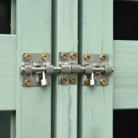 Outsunny Abri poubelles - abri de Jardin - 2 Portes verrouillables - dim. 131L x 85l x 125H cm - Bois Sapin Vert d'eau(m-7)