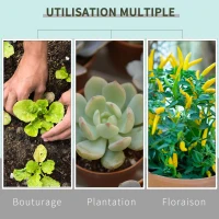 Outsunny Chambre de Culture hydroponique Tente de Culture Grow Box 0,8L x 0,8l x 1,6H m Oxford 600D Mylar Noir Vert(m-6)