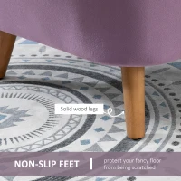 HOMCOM Velvet Armchair, Modern Accent Chair, Upholstered Tub Chair with Solid Wood Legs and Seat Cushion for Living Room, Violet(m-6)