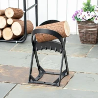 Outsunny ręczna łuparka do drewna ze stali węglowej łuparka do drewna opałowego do domu kolor czarny kemping na zewnątrz narzędzie do szybkiego łupania drewna opałowego łatwe w użyciu w domu 24,4 x 20,8 x 37,4 cm | Aosom(m-2)