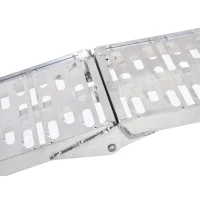 HOMCOM Rampe de chargement pliable pour tous les motos, quad aluminium argent(m-6)