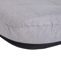 HOMCOM Floor Lazy Sofa Chair 5 - Position Adjustable Recliner 180 Degree Swivel Legless Linen Seater Thick Padding High Density Comfort Reclining Living Room(m-7)