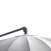 Outsunny Parasol déporté rond inclinable rotatif 360° manivelle piètement acier mât alu. dim. Ø 3 x 2,4H m polyester haute densité gris(m-6)