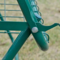 Outsunny Serre de jardin pliable 6 tablettes dim. 1,43L x 0,73l x 1,95H m porte déroulante acier vert PVC haute densité transparent(m-4)